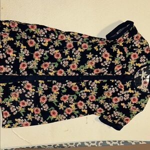 Pink and Black Midi Sheath Dress with Crew Neck